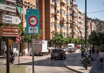 One of the entrances to the ZBE in Malaga.