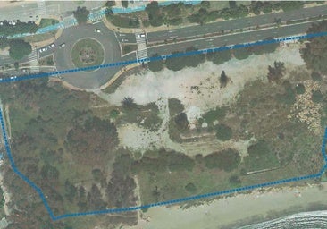 A plot of land on the seafront where the project is being carried out.