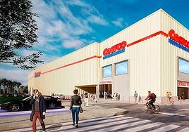 Visualisation of the Costco building in Malaga.