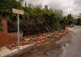 Damage in the eastern part of Málaga following the passage of storm Adam.