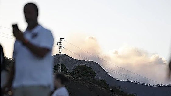 A picture of the fire that broke out on Sunday 13 September in Benahavís.