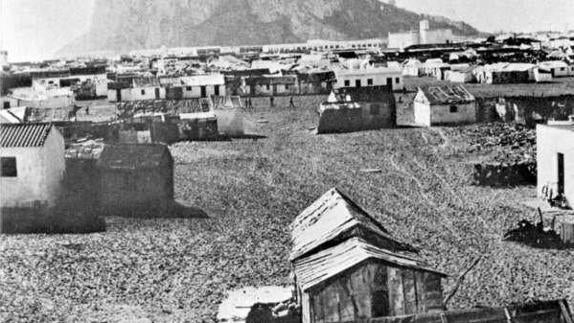 Temporary shack built by Spanish workers in La Línea (1950s).