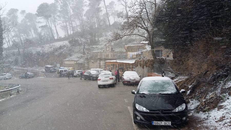 Snowfall on Wednesday in the Montes de Málaga.