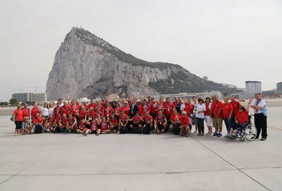 Special Olympics Gibraltar on their return from the World Summer Games in Los Angeles two years ago.