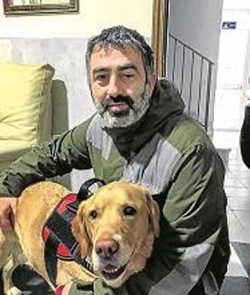 Laika, with her owner Tono