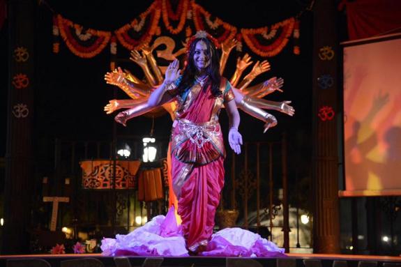 The Diwali Mela festival presented a programme of traditional Indian folk dancing.