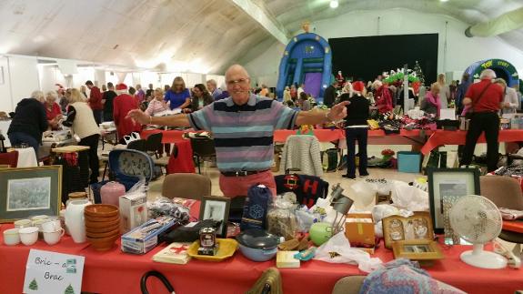 Stalls at the Multi-Charity Christmas Fair, organised by the Anglican Church, in Estepona. 