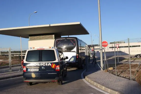 A file photo showing one of the first buses arriving in November.