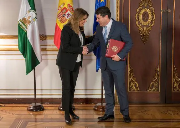 Susana Díaz and Fabian Picardo.
