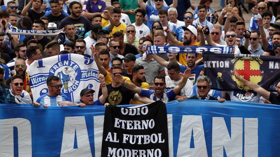 The protests started from the Plaza de la Costitución.