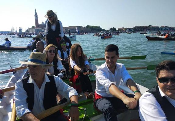 Rowers in Venice.