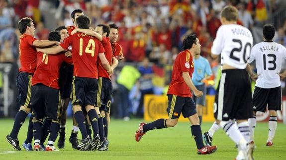 29 June 2008: Spain beat Germany 1-0 in the Euro 2008 final in Vienna