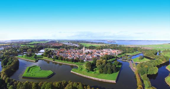 Naarden's Grote Kerk church spire can be seen from miles around.