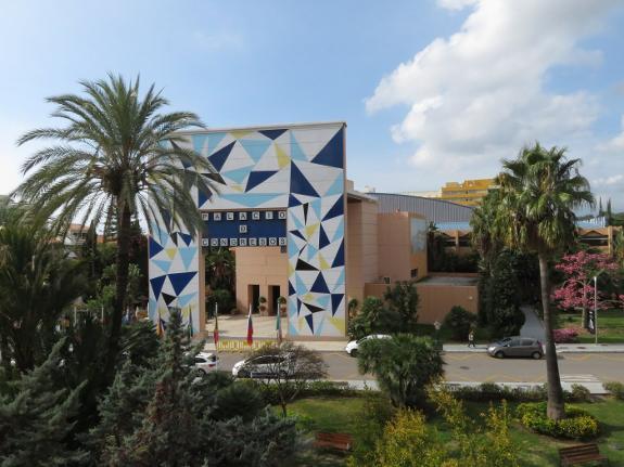 Marbella's Palacio de Congresos has a leaking roof. 