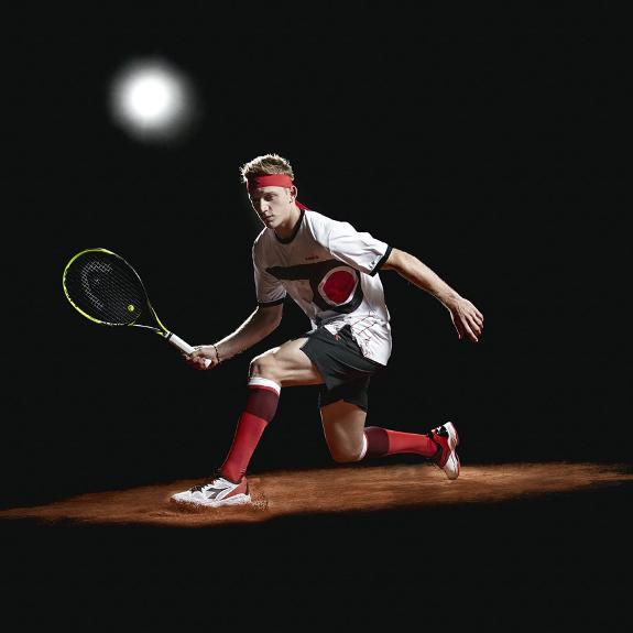 Alejandro Davidovich, in a promotional image distributed by his new sponsor Diadora.