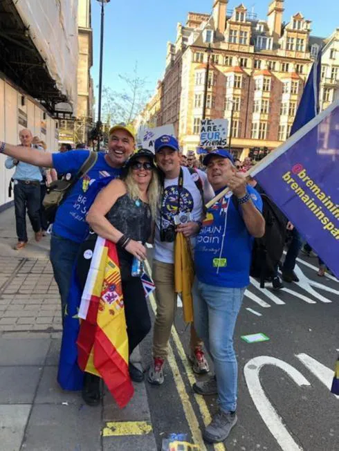 Bremain in Spain members at the anti Brexit march last October.
