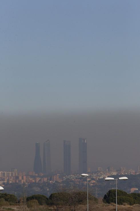 A view of pollution over Madrid. 