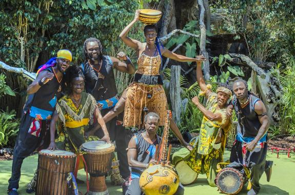 Sengalese music and dance group, Sicobana, bring African culture to Bioparc. 