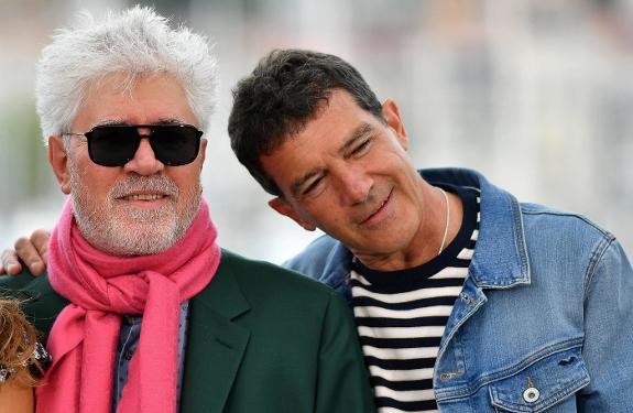 Almodóvar and Banderas at the Cannes Film Festival.