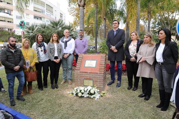 The unveiling ceremony in Marbella on Monday. 