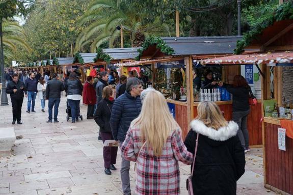 The fair in Malaga's Paseo del Parque.