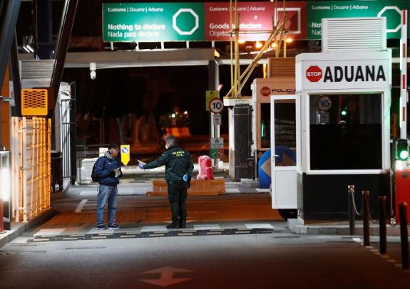 .The border between Spain and Gibraltar is much quieter than usual.