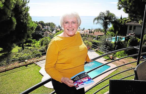 The former editor and author of ¡Va Por Ti!, Liz Parry, at her home in Malaga. 