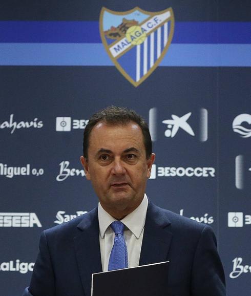 José María Muñoz, in a La Rosaleda press conference.