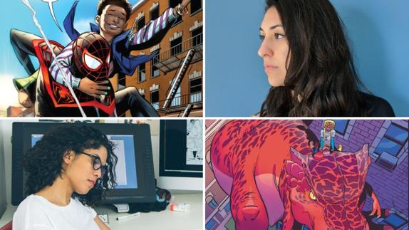 Natacha Bustos and Carmen Carnero.