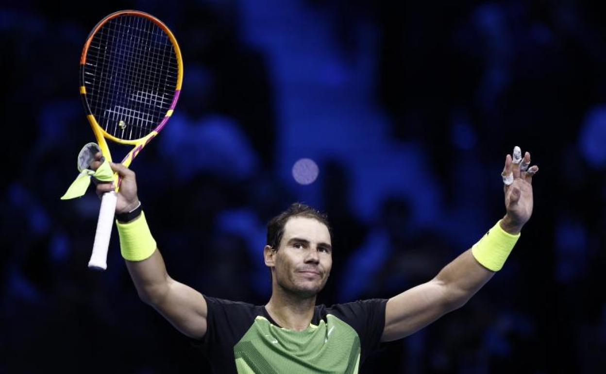 Rafa Nadal, tras su única victoria en las Finales ATP, ante Casper Ruud.