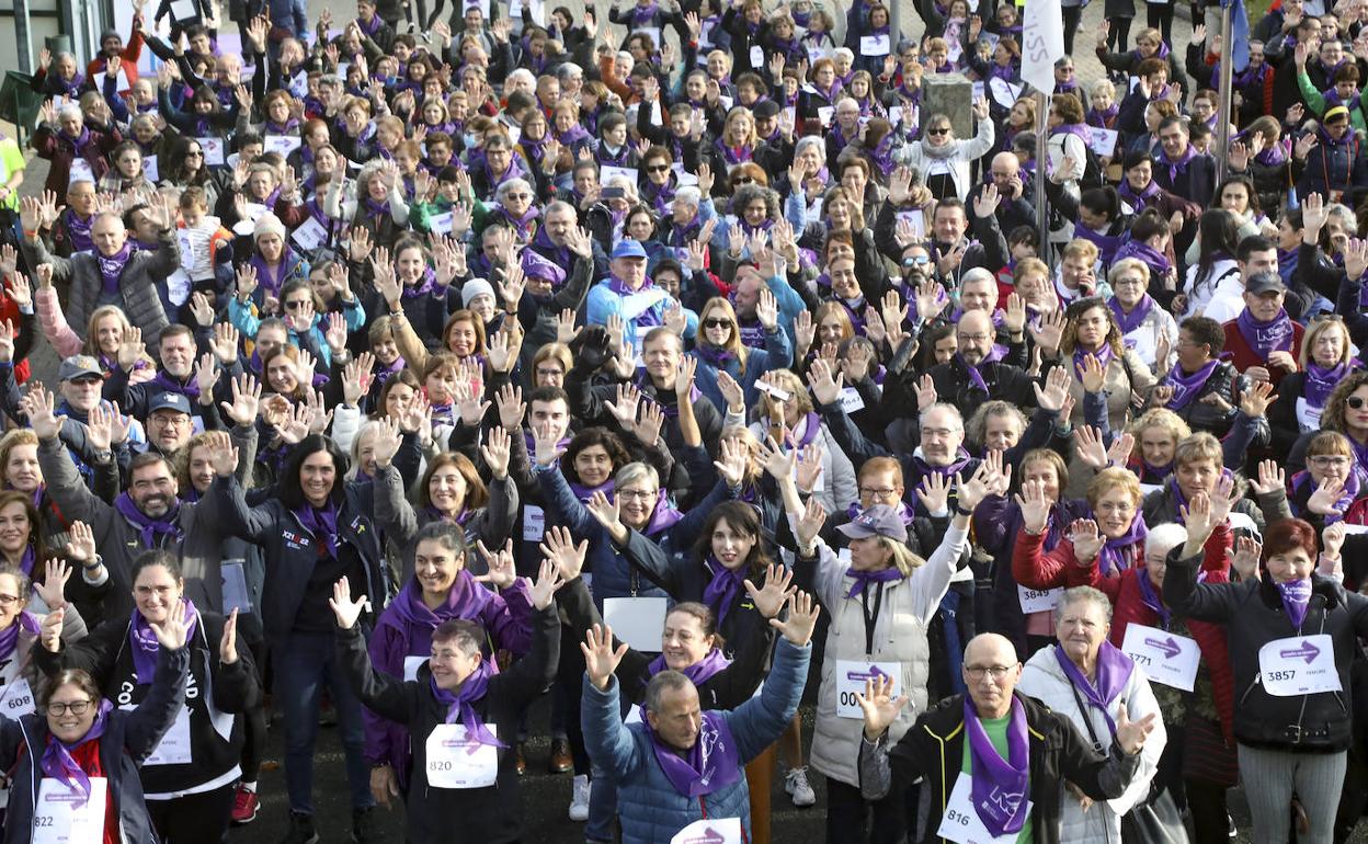 Marcha para concienciar sobre la violencia de género. 