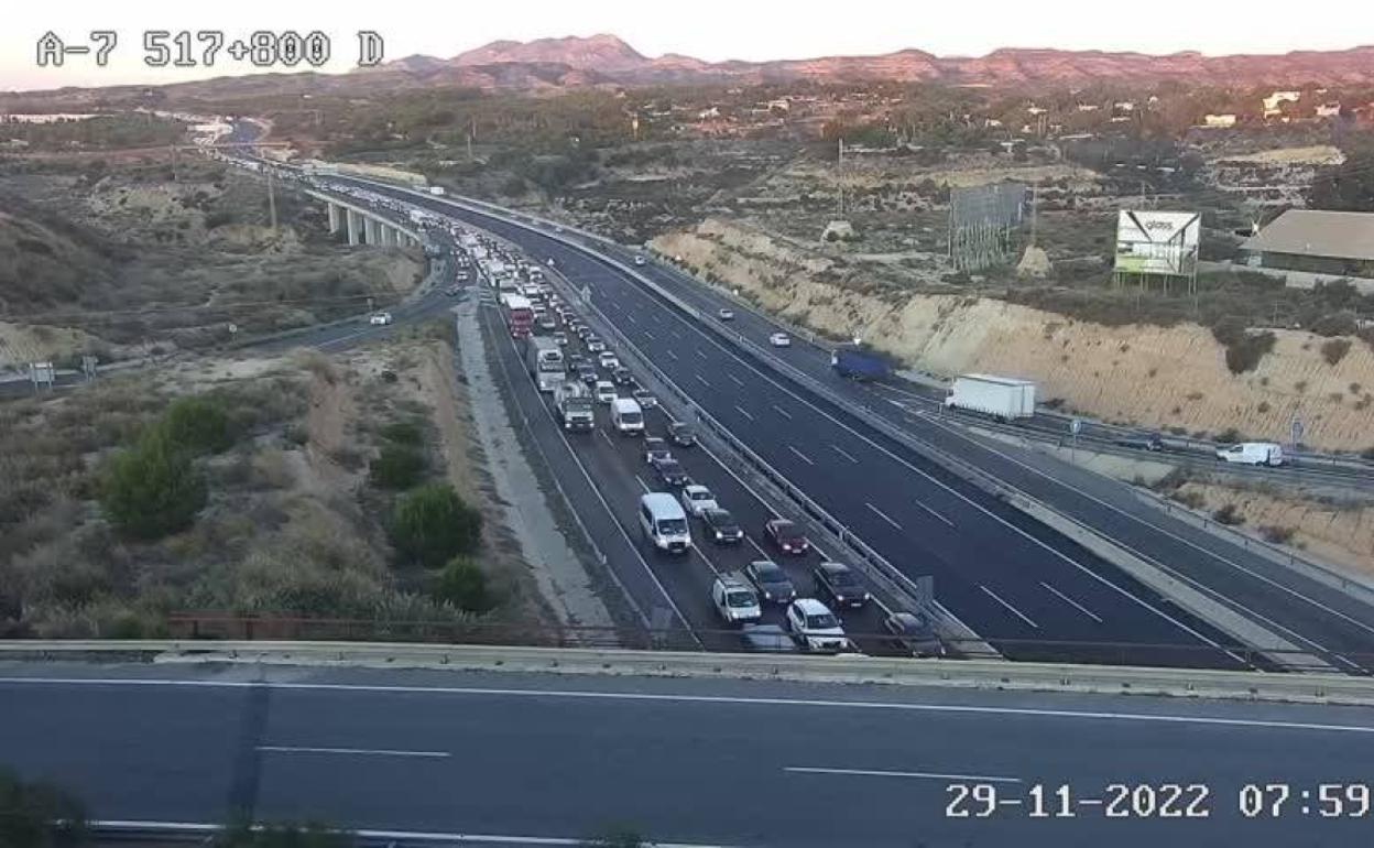 Laros atascos en la A-7