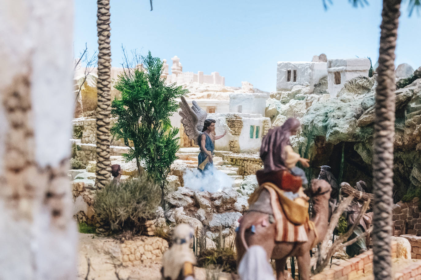 Detalle de uno de los belenes presentes en la muestra.