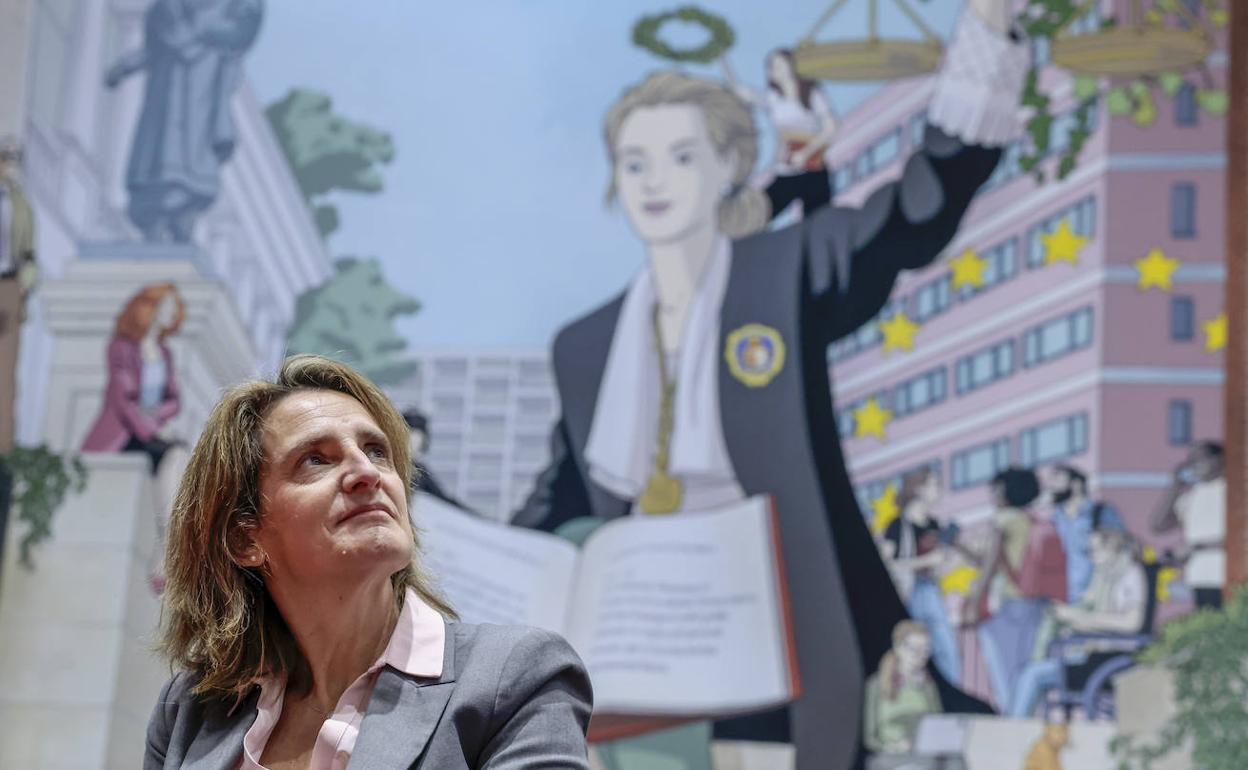 Ribera durante el acto en la Universitat de València