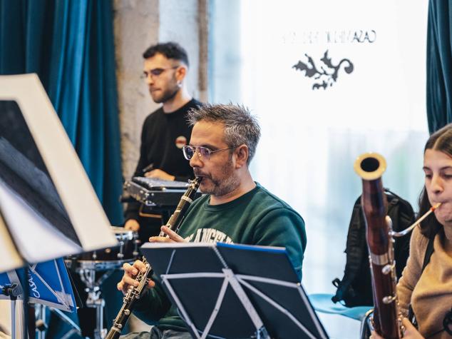 Clarinete, fagot y percusión en los ensayos del Ensemble Casa Mediterráneo