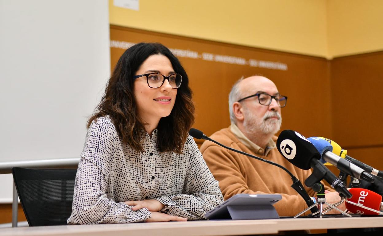 Mas durante la presentación de su candidatura en la sede de la Universidad de Alicante. 