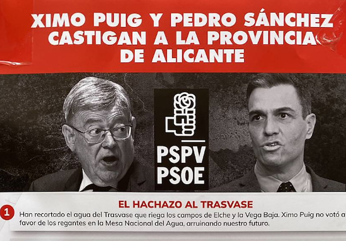 Una de las campañas anónimas denunciadas por el PSPV.