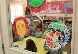 Entrada a un aula de educación infantil