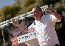 Baldoví, durante su intervención en el acto de presentación de las candidaturas municipales de Compromís.