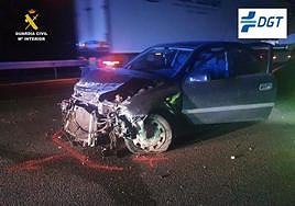 Así quedó el vehículo accidentado