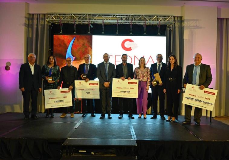 Los premiados en la Noche de la Economía de la Marina Alta que organiza Cedma.