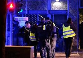 Policía en el lugar del atentado