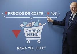 El presidente de Mercadona, Juan Roig, en la presentación de resultados de la compañía.