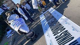 Manifestación convocada recientemente por el personal del departamento de Torrevieja.