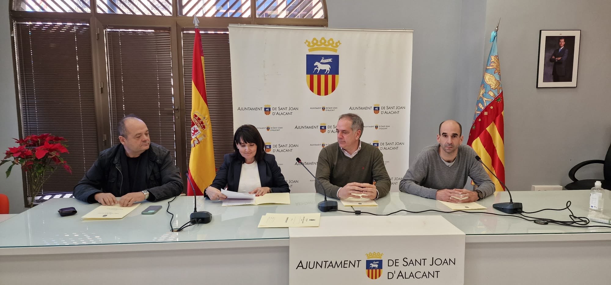 El grupo Ciudadanos en el Ayuntamiento de Sant Joan.