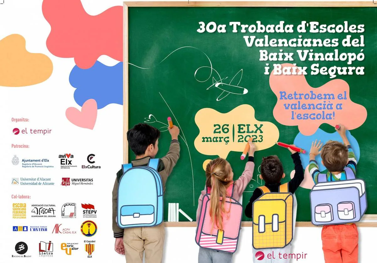 Cartel de la 30ª edición de la Trobada d'Escoles Valencianes.