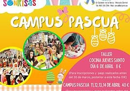 Cartel de anuncio del campus.