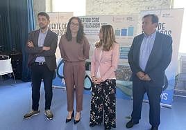 El director general de la Epsar, José Ángel Conca; la vicepresidenta Aitana Mas; la consellera de Agricultura, Isaura Navarro, y el secretario autonómico, Francisco Candela.