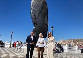 Hortensia Herrero junto al alcalde y la concejala de Patrimonio de Benidorm