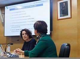 La directora general de la Agencia Tributaria, Soledad Fernández y la del área de Gestión Tributaria, Rosa María Prieto, presentan la campaña de la Renta. 2022
